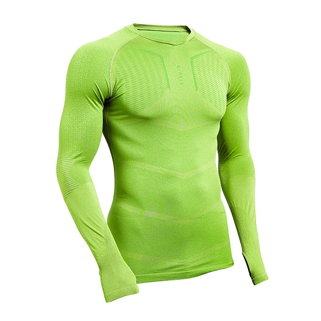 T-shirt de compression homme - 500 - Noir, Vert bronze - Domyos - Décathlon
